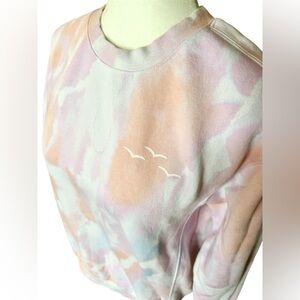 Lazypants 🇨🇦 Women’s Crew Sweatshirt | Pastel Tye-Dye | Size Medium | Like New